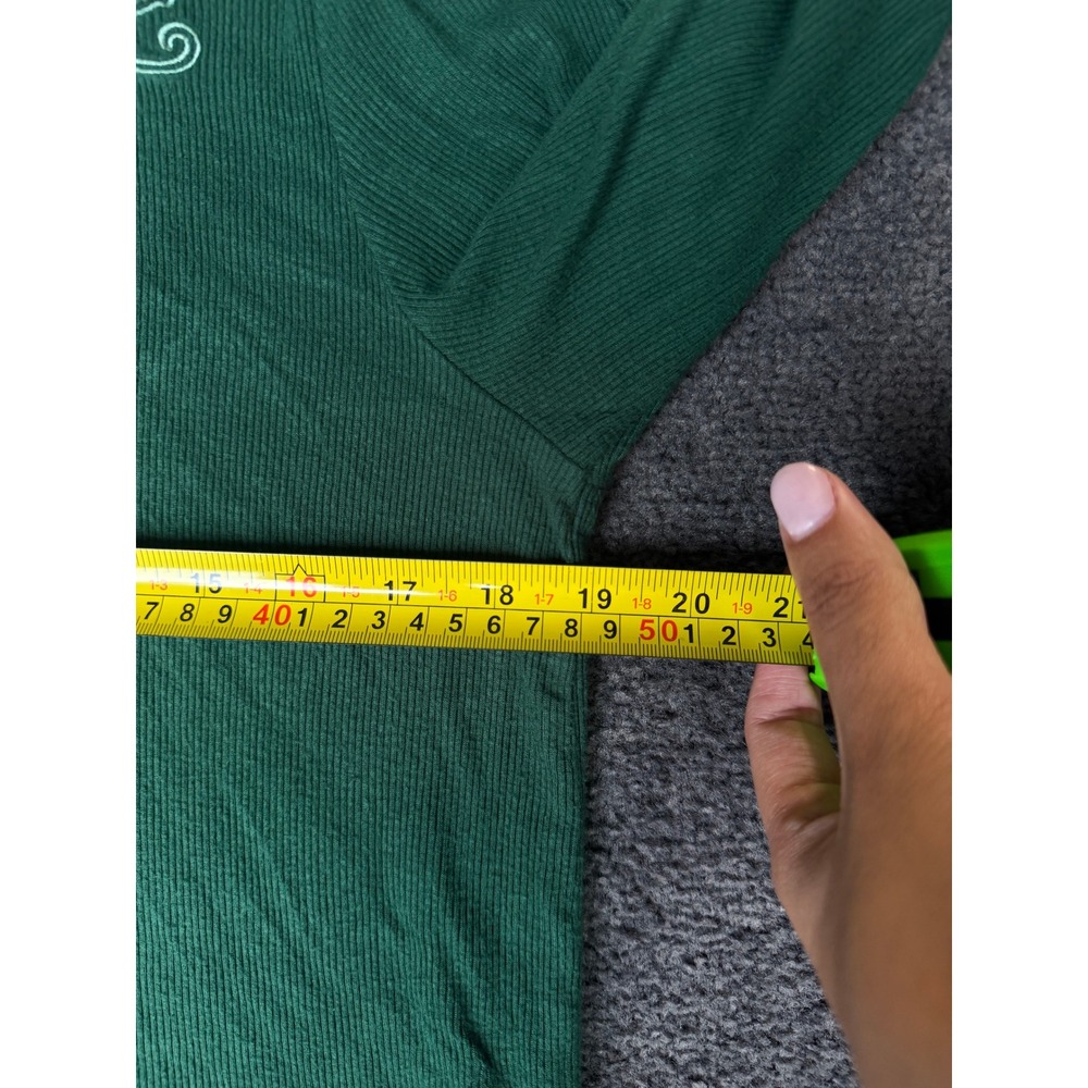 Roller Rabbit Jordan Ribbed Lounge Set Forest Green Embroidered Monkey Small - Picture 13 of 16